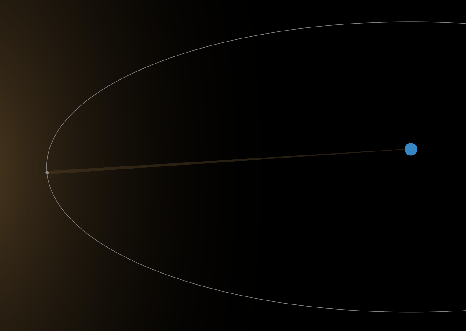 Moon's shadow creating a solar eclipse