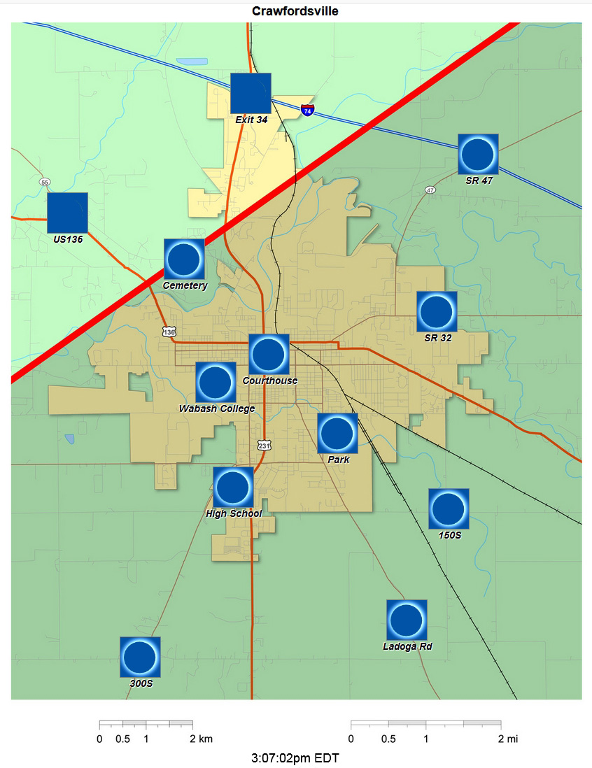 Interactive 2024 eclipse map for Crawfordsville