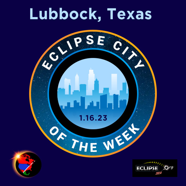 Lubbock, Texas cidade da semana do eclipse de 2023