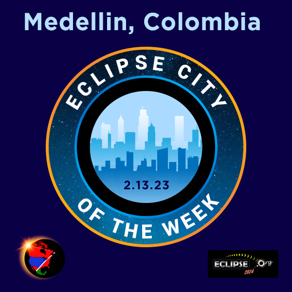 Medellín, Colombia cidade da semana do eclipse de 2023