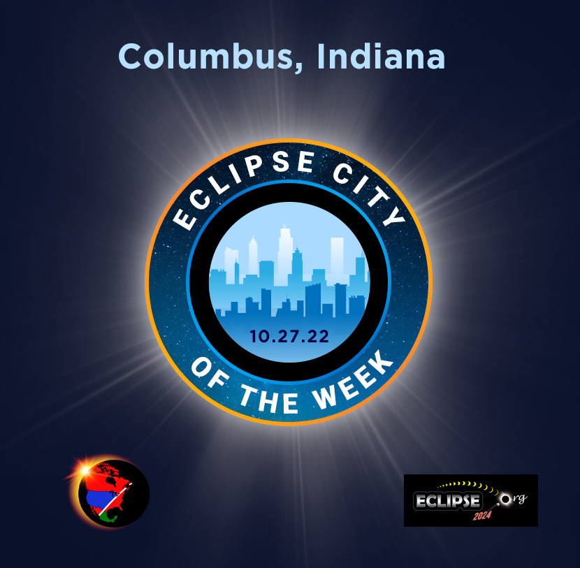 Columbus IN ville de la semaine du éclipse de 2024