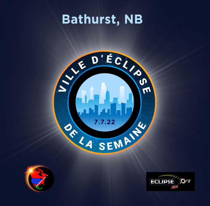 Bathurst ville de la semaine du éclipse de 2024